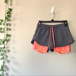Champion Athletic Gray/Coral Shorts (inner shorts)
